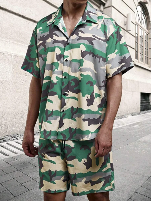 Resort wear Luxury Style Men's Short-sleeved outfit