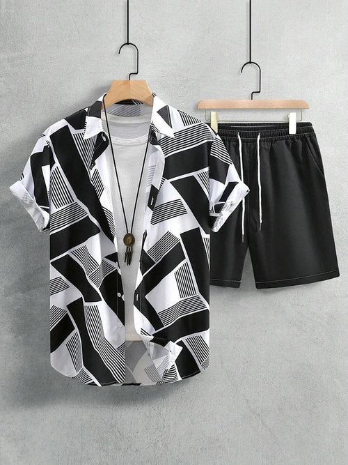 Resort wear Luxury Style Men's Short-sleeved outfit