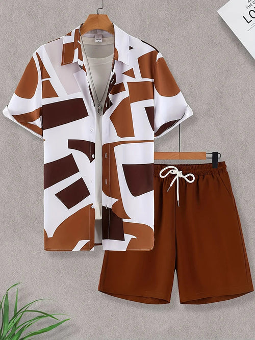 Resort wear Luxury Style Men's Short-sleeved outfit